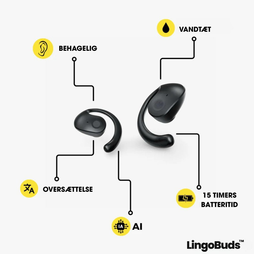 LingoBuds™ – Lær et nyt sprog 3x hurtigere