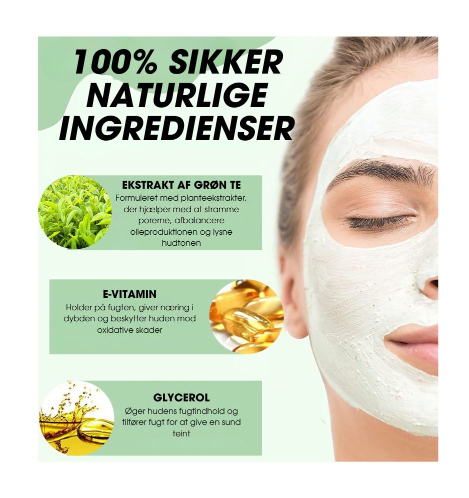 TeaMask® - Dybderensende maske med grøn te